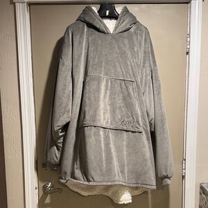 Comfy Gray cozy wearable blanket